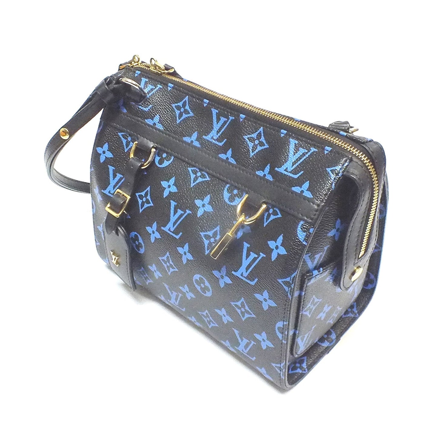 Louis Vuitton Colored Monogram Speedy Amazon PM Blue Black