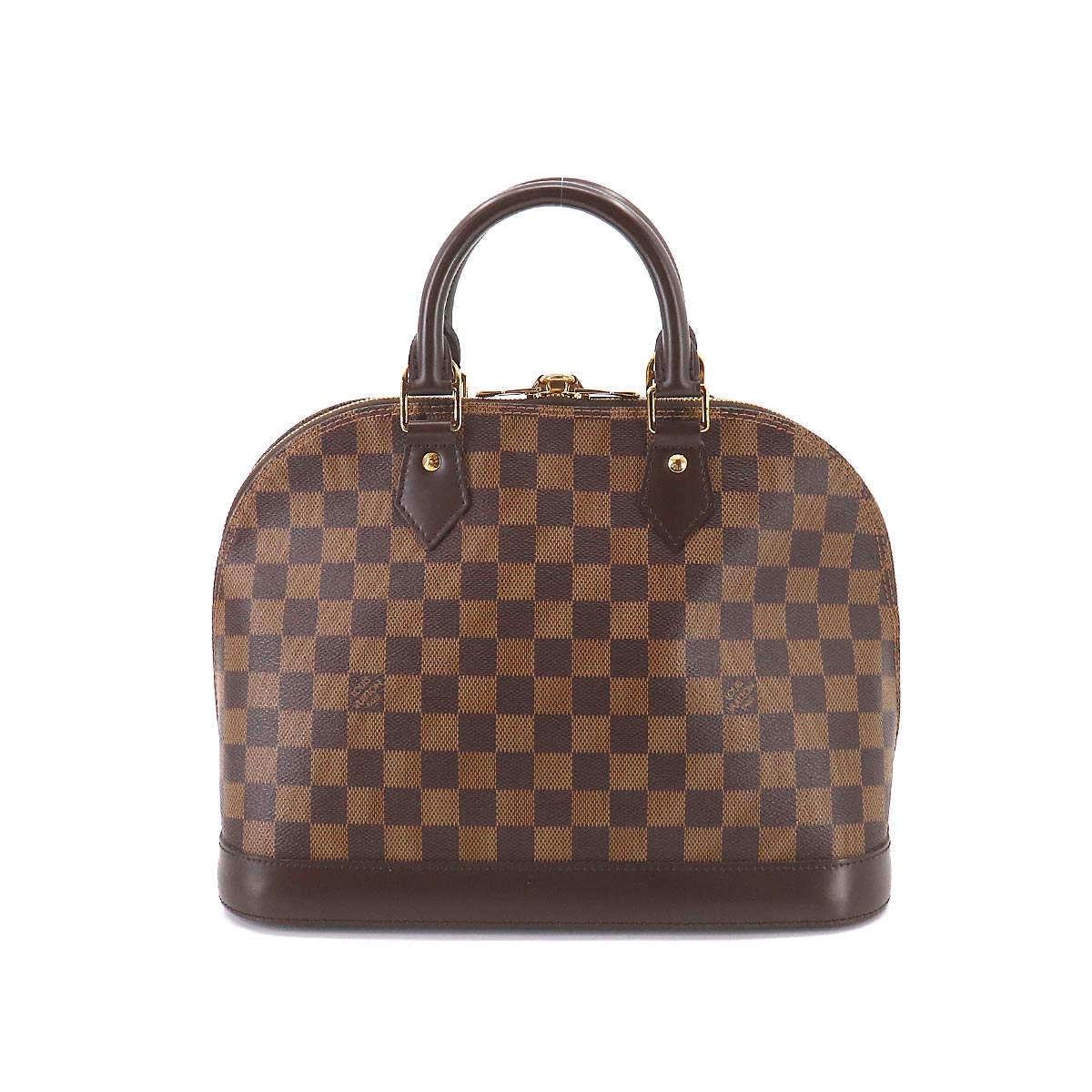 Louis Vuitton Damier Alma PM Hand Bag Ebene Brown