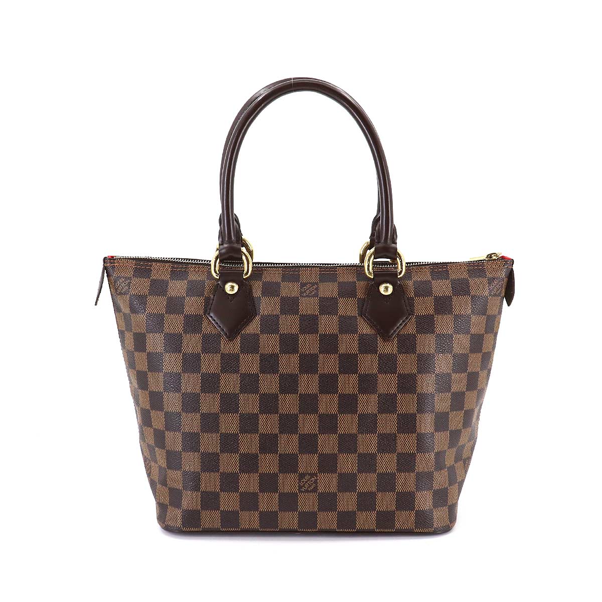 Louis Vuitton Damier Saleya PM Tote Bag Ebene Brown Gold Hardware