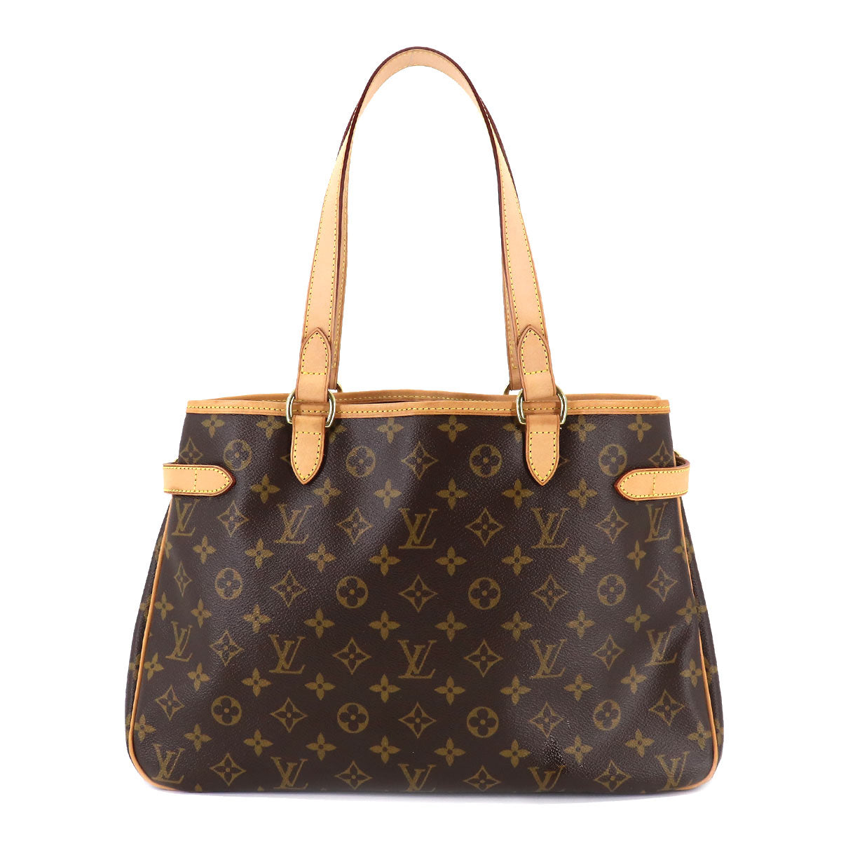 Louis Vuitton Monogram Batignolles Horizontal Tote Brown Gold Metal Fittings