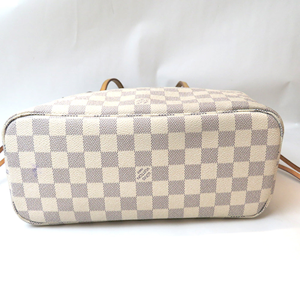 Louis Vuitton Neverfull PM Azure White Tote Bag