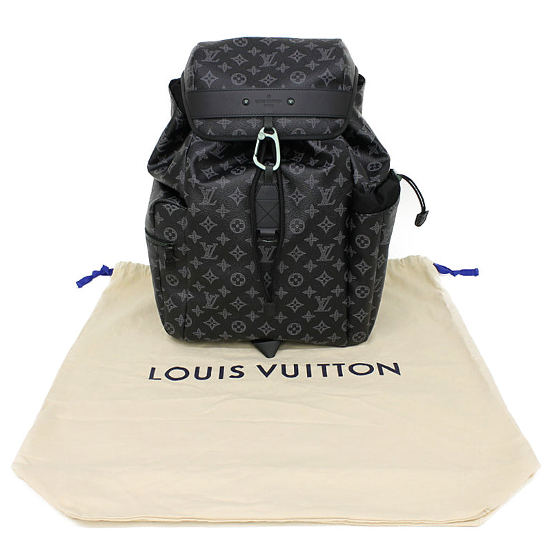Louis Vuitton Monogram Eclipse Discovery Rucksack Daypack Backpack Black