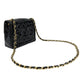 Chanel Mini Matelasse Gold Patent Shoulder Bag Black