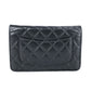 Chanel Classic Chain Wallet Shoulder Bag Black Silver