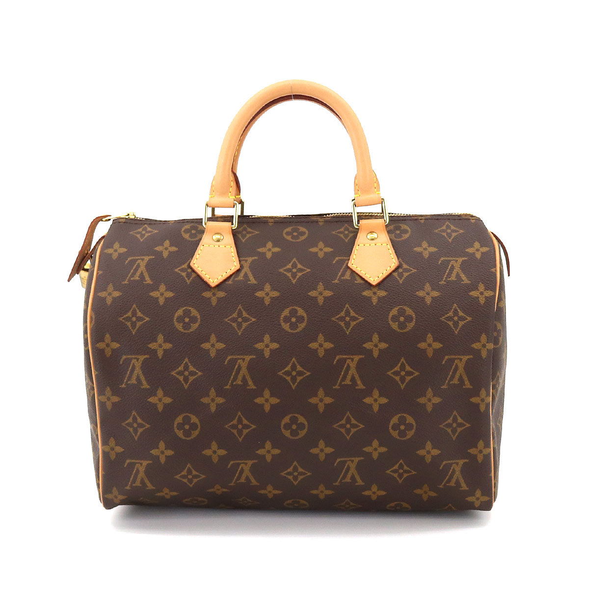 Louis Vuitton Monogram Speedy 30 Hand Bag Brown Gold Hardware