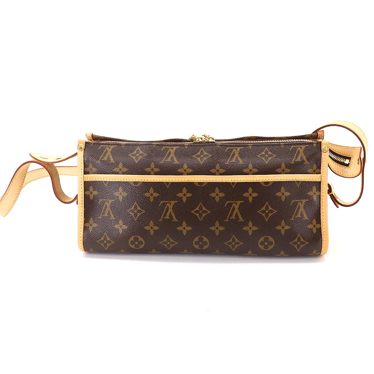 Louis Vuitton Monogram Popincourt Long Shoulder Bag Brown Gold Hardware