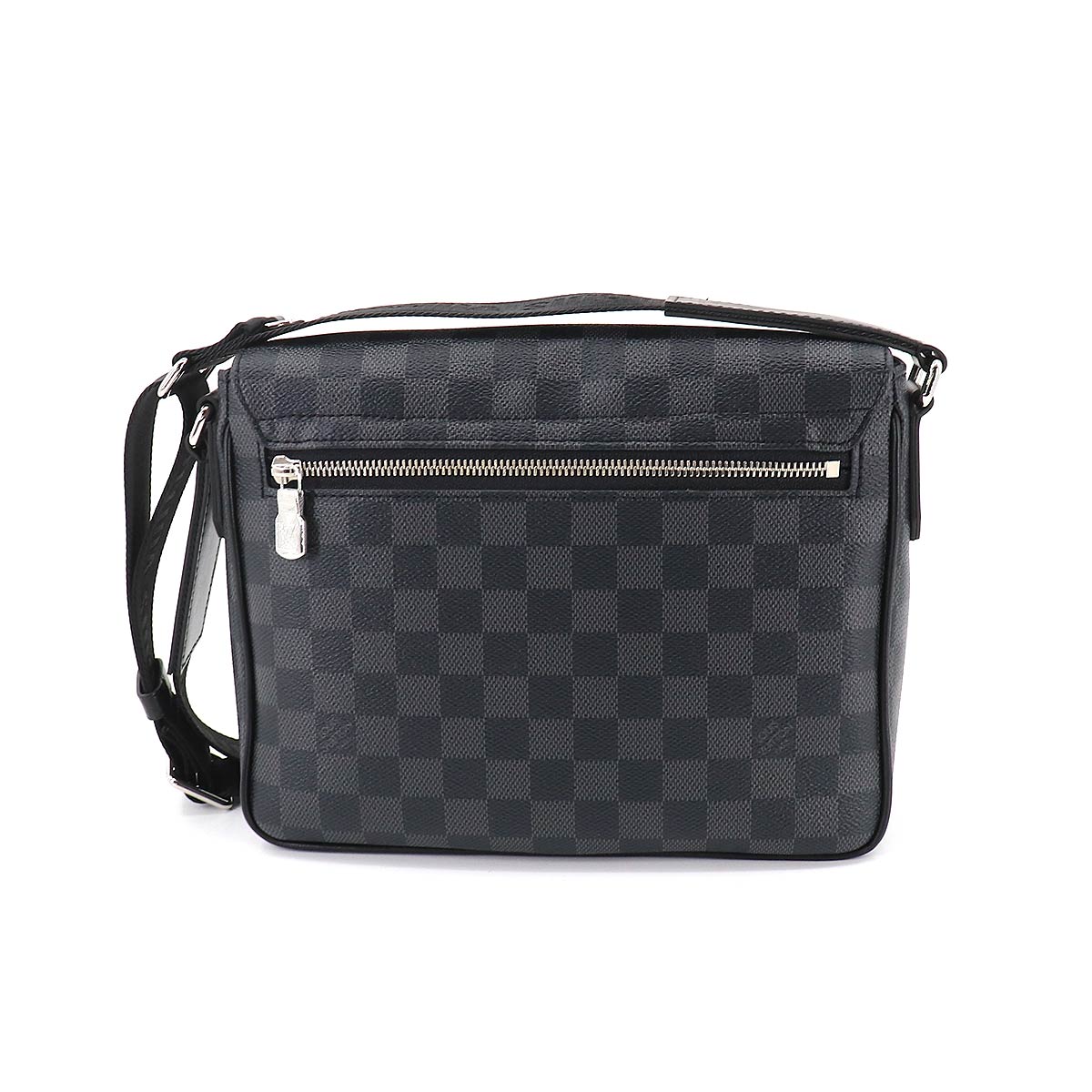 Louis Vuitton Damier Graphite District PM NV3 Shoulder Bag Black