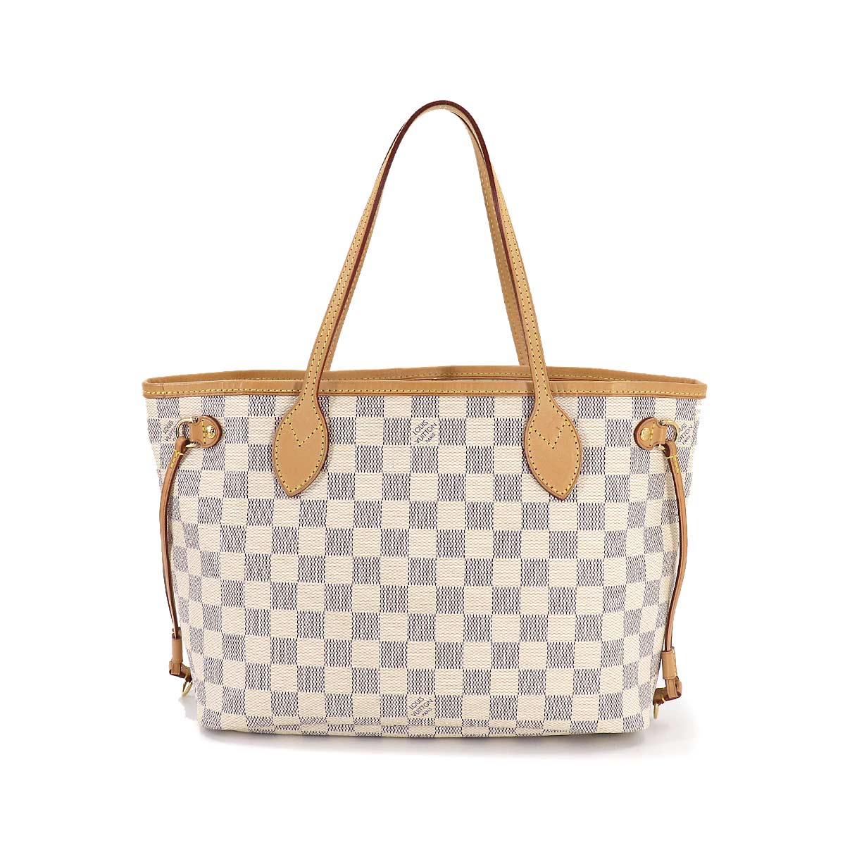 Louis Vuitton Damier Azur Neverfull PM Tote Bag White