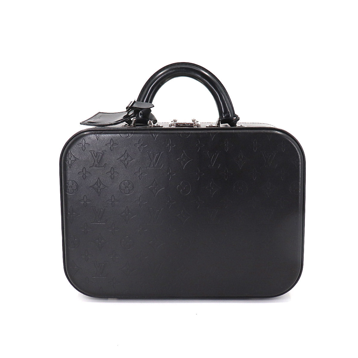 Louis Vuitton Monogram Glace Valisette MM Hand Bag Case Leather Noir