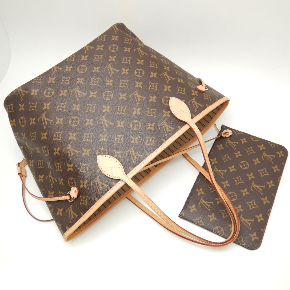 Louis Vuitton Monogram Neverfull MM Beige Tote Bag