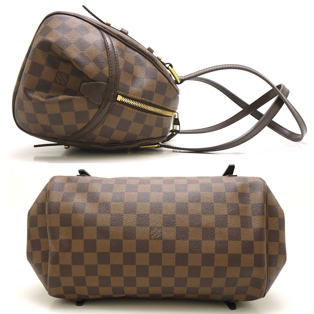 Louis Vuitton Damier Rivington PM Ebene Shoulder Bag Brown