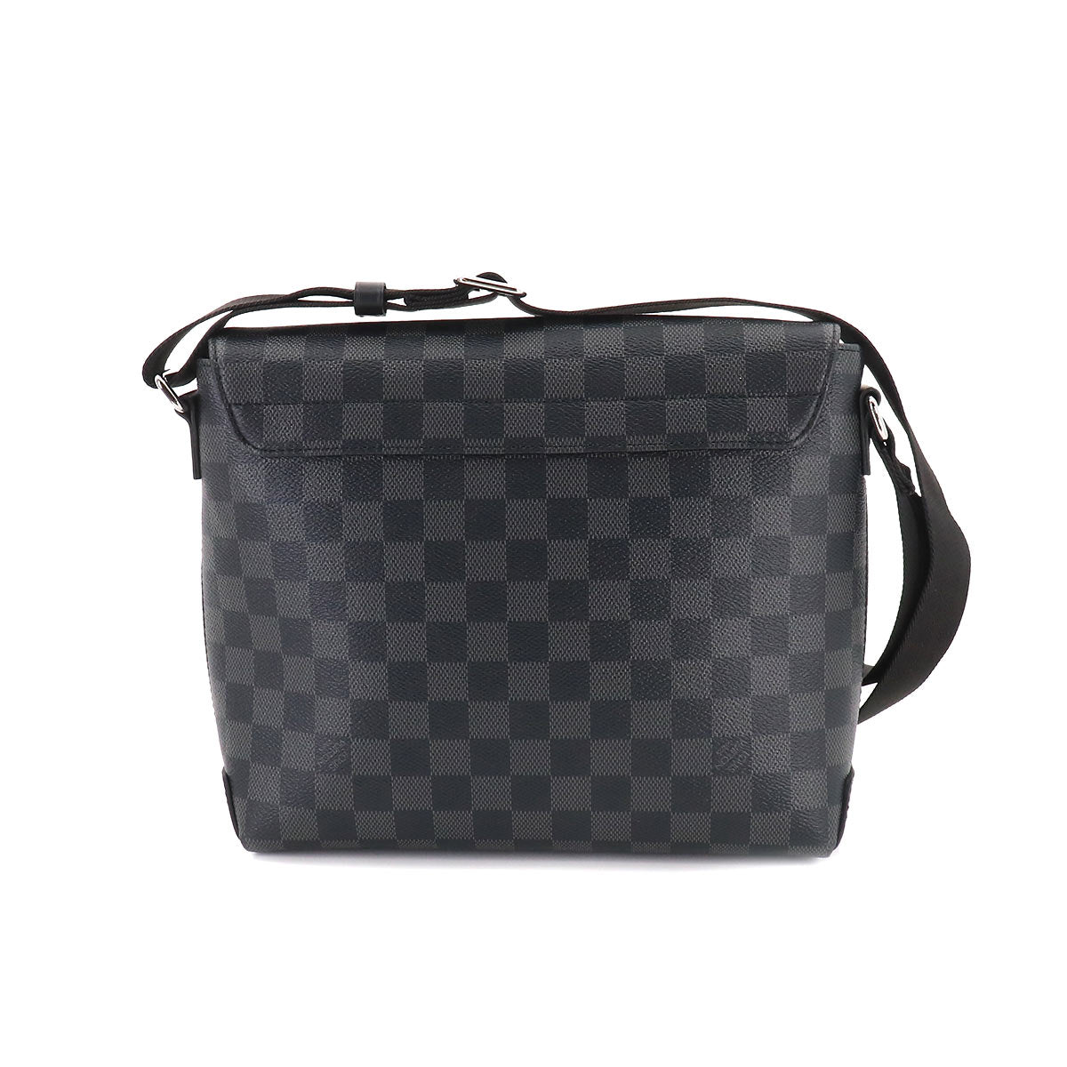 Louis Vuitton Damier Graphite District PM NV2 Shoulder Bag Black