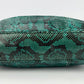 Prada Teal Snakeskin Python Top Handle Tote