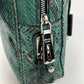 Prada Teal Snakeskin Python Top Handle Tote
