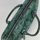 Prada Teal Snakeskin Python Top Handle Tote