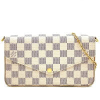 Louis Vuitton Damier Azur Pochette Felicity Chain Shoulder Bag