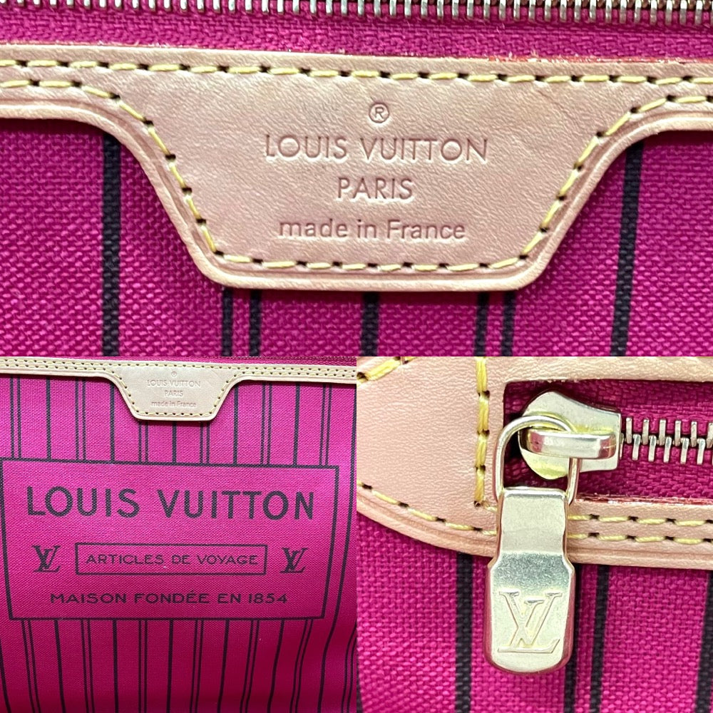 Louis Vuitton Tote Bag Monogram Neverfull MM Brown Pouch