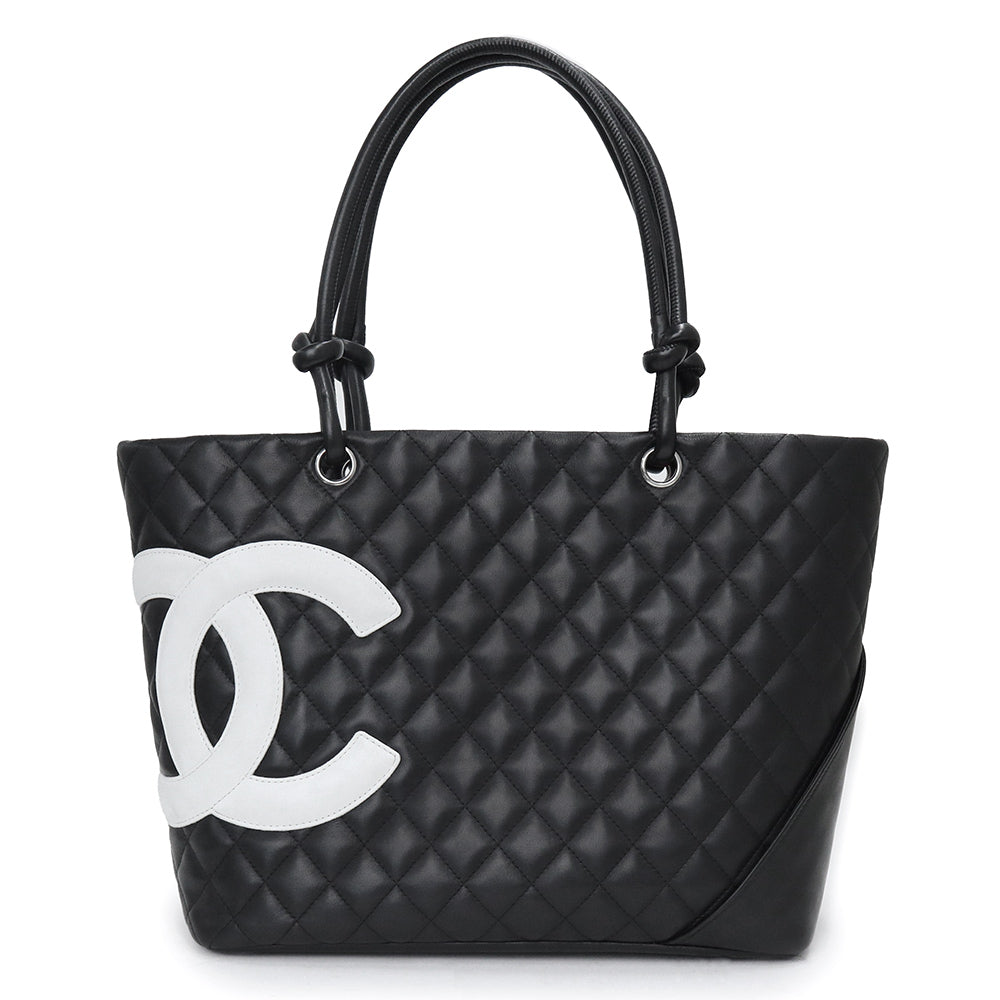 Chanel Cambon Line Large Tote Bag Calfskin Leather