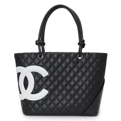 Chanel Cambon Line Large Tote Bag Calfskin Leather