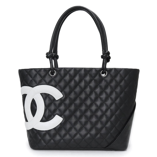 Chanel Cambon Line Large Tote Bag Calfskin Leather