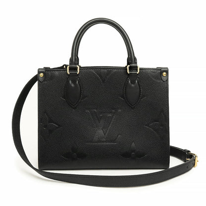 Louis Vuitton OntheGo MM Monogram Implant Leather Noir Black
