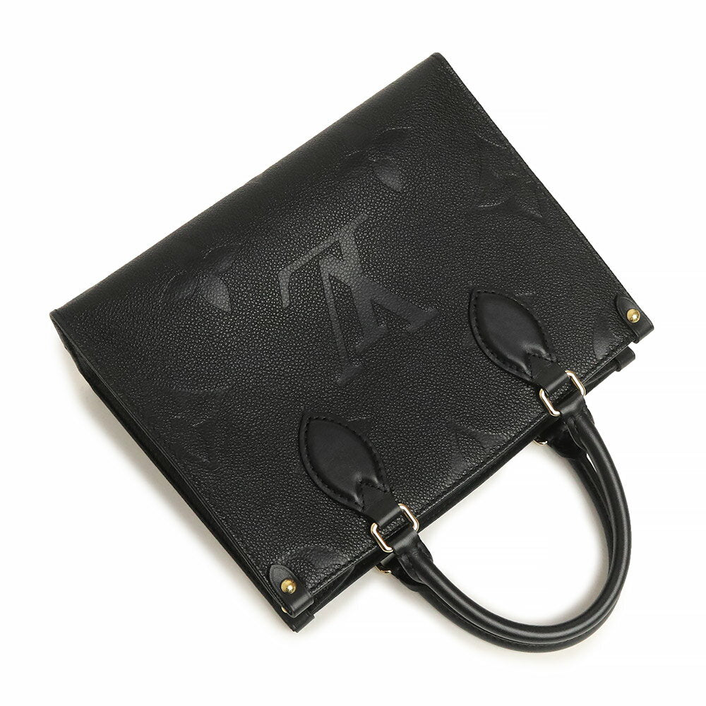 Louis Vuitton OntheGo MM Monogram Implant Leather Noir Black