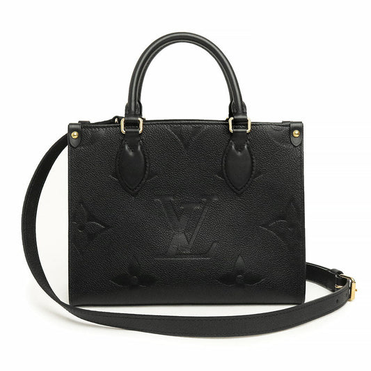 Louis Vuitton OntheGo MM Monogram Implant Leather Noir Black
