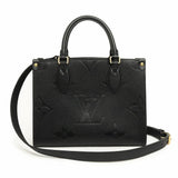 Louis Vuitton OntheGo MM Monogram Implant Leather Noir Black