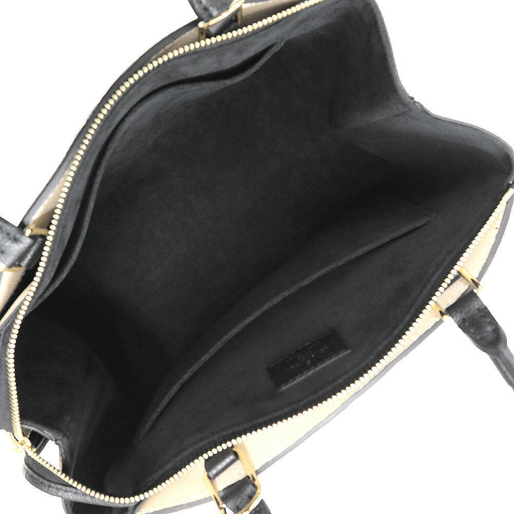 Louis Vuitton Grand Palais Monogram Implant Leather Handbag Black