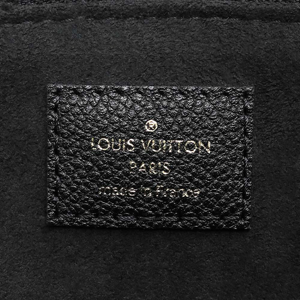 Louis Vuitton Grand Palais Monogram Implant Leather Handbag Black