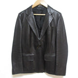 Gucci Tom Ford Logo Pin Leather Tailored Jacket
