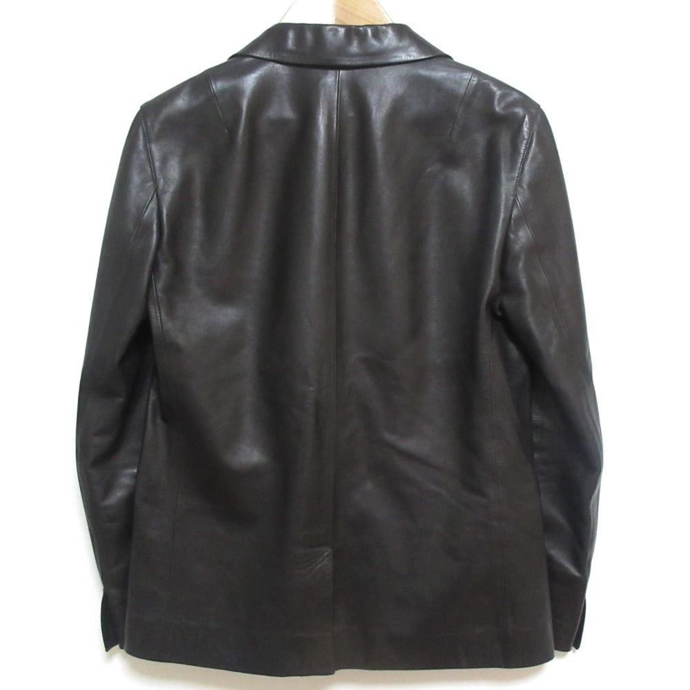 Gucci Tom Ford Logo Pin Leather Tailored Jacket