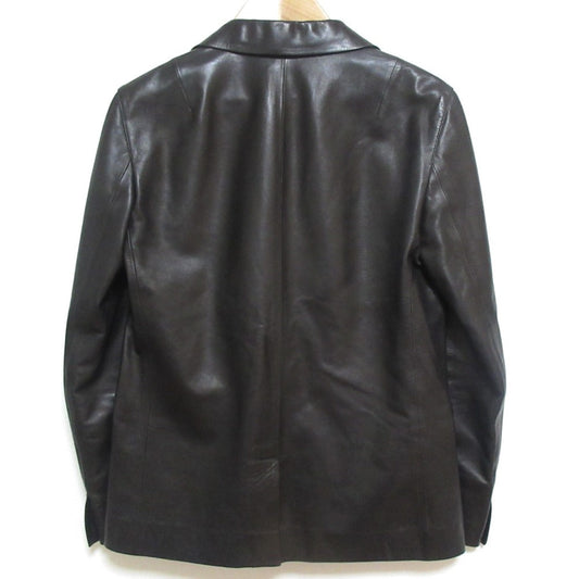 Gucci Tom Ford Logo Pin Leather Tailored Jacket
