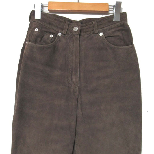 Gucci Interlocking G Suede Leather Pants