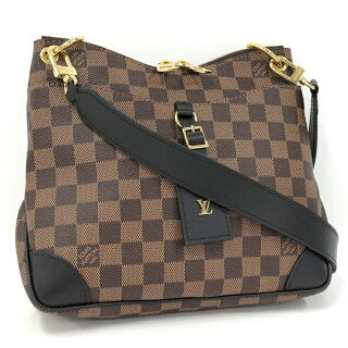 Louis Vuitton  Odeon NM PM Damier Leather Shoulder Bag Ebene Brown