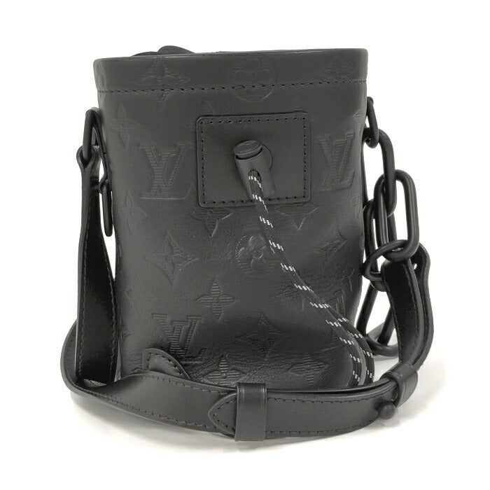 Louis Vuitton Mini Bucket Shadow Leather Shoulder Bag