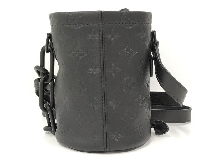 Louis Vuitton Mini Bucket Shadow Leather Shoulder Bag