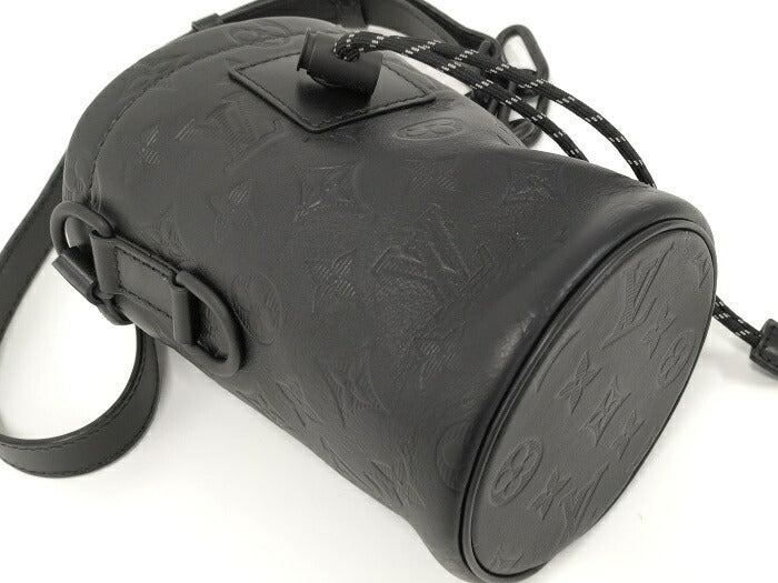 Louis Vuitton Mini Bucket Shadow Leather Shoulder Bag