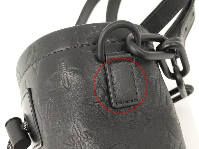 Louis Vuitton Mini Bucket Shadow Leather Shoulder Bag