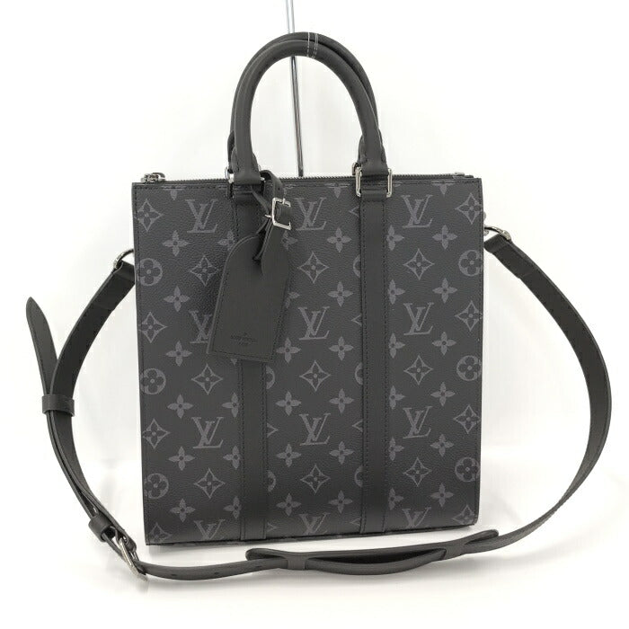 Louis Vuitton Sac Plat Monogram Eclipse Shoulder Bag Black
