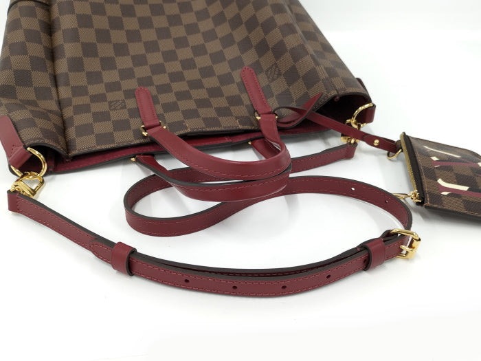 Louis Vuitton Belmont NV MM Damier Leather Cherry Berry Handbag  Brown