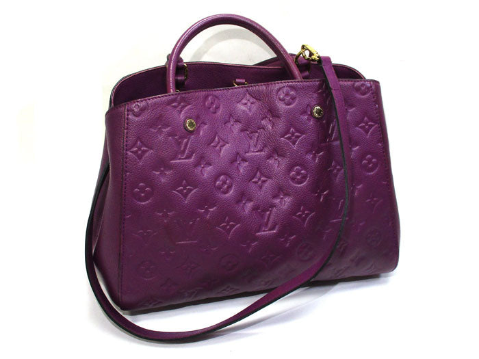 Louis Vuitton Montaigne MM  Monogram Emplant Amethyst Shoulder Bag