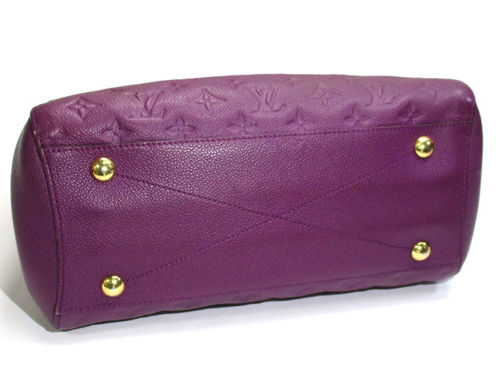 Louis Vuitton Montaigne MM  Monogram Emplant Amethyst Shoulder Bag