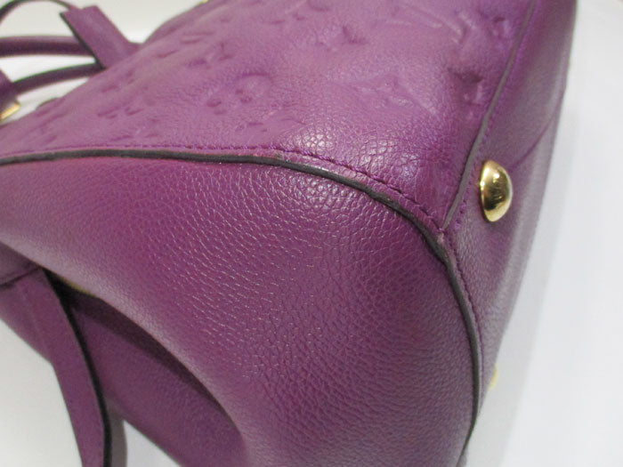 Louis Vuitton Montaigne MM  Monogram Emplant Amethyst Shoulder Bag