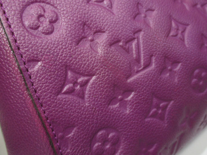 Louis Vuitton Montaigne MM  Monogram Emplant Amethyst Shoulder Bag