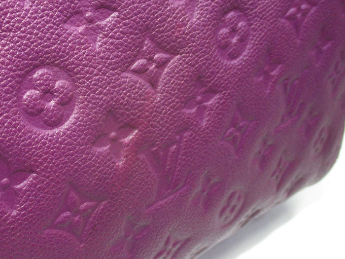 Louis Vuitton Montaigne MM  Monogram Emplant Amethyst Shoulder Bag