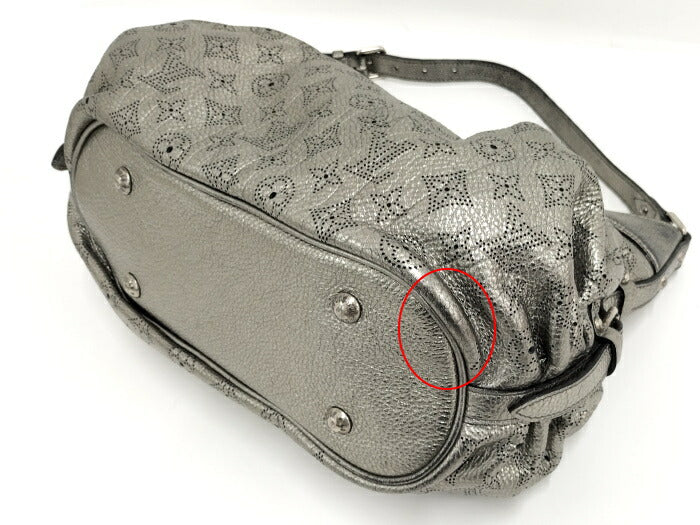 Louis Vuitton L Mahina Arjan Metallic Leather Shoulder Bag