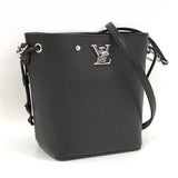 Louis Vuitton Nano Lock Me Bucket  Leather Shoulder Bag