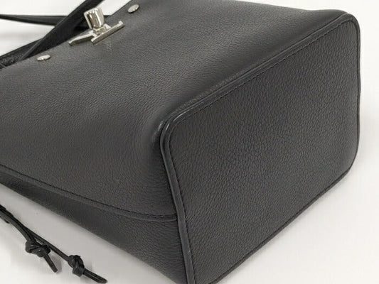 Louis Vuitton Nano Lock Me Bucket  Leather Shoulder Bag