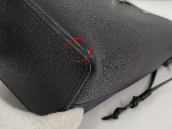 Louis Vuitton Nano Lock Me Bucket  Leather Shoulder Bag
